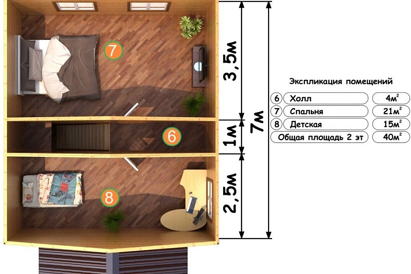 ДОМ ИЗ БРУСА ДБр-90б