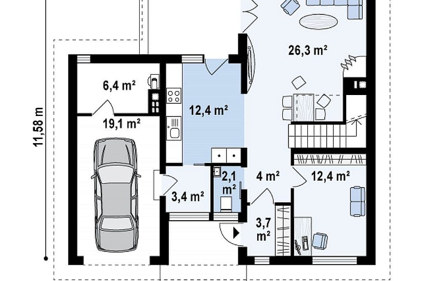 Каркасный дом КД-163