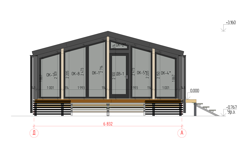 Дом-каркас-1этаж-6832х11614-АР-КР Дом-каркас-1этаж-6832х11614-АР-КР