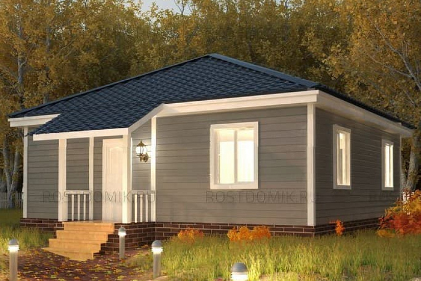 ДОМ ОДНОЭТАЖНЫЙ 8Х8