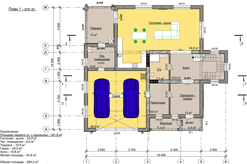 Дом-блочный-16400х14400-1,5эт-АР-КР