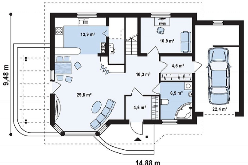 ДОМ ИЗ ГАЗОБЕТОНА ГД-137