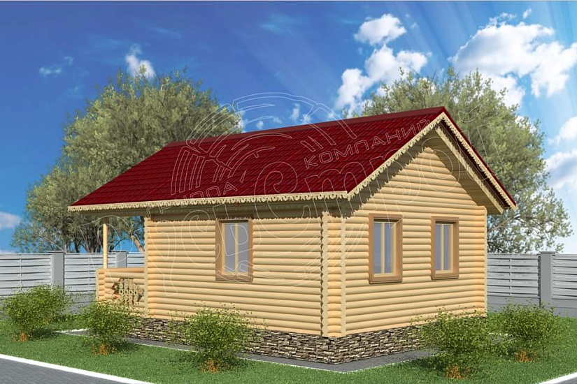 ПРОЕКТ Д-28 ДОМ ИЗ ОЦИЛИНДРОВАННОГО БРЕВНА