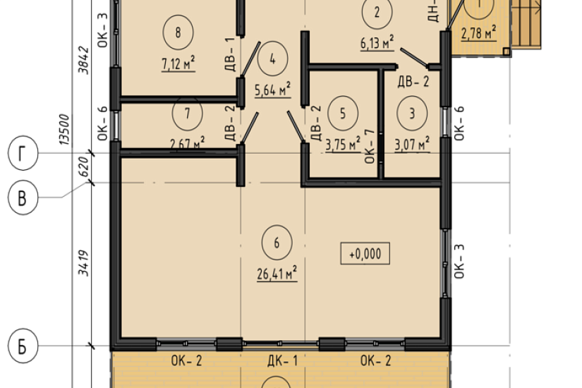 Дом-каркасно-щитовые-1этаж-9500х13500-ЭП