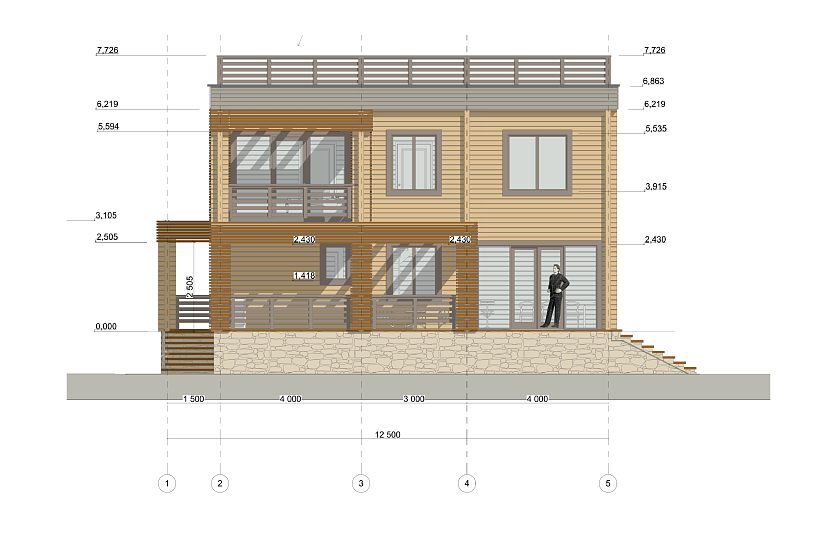 Дом-профбрус145х145-2эт-11000х12500-ЭП Дом-профбрус145х145-2эт-11000х12500-ЭП