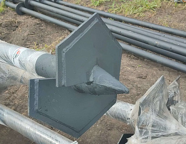 Фундамент из винтовых свай для цеха металлоизделий