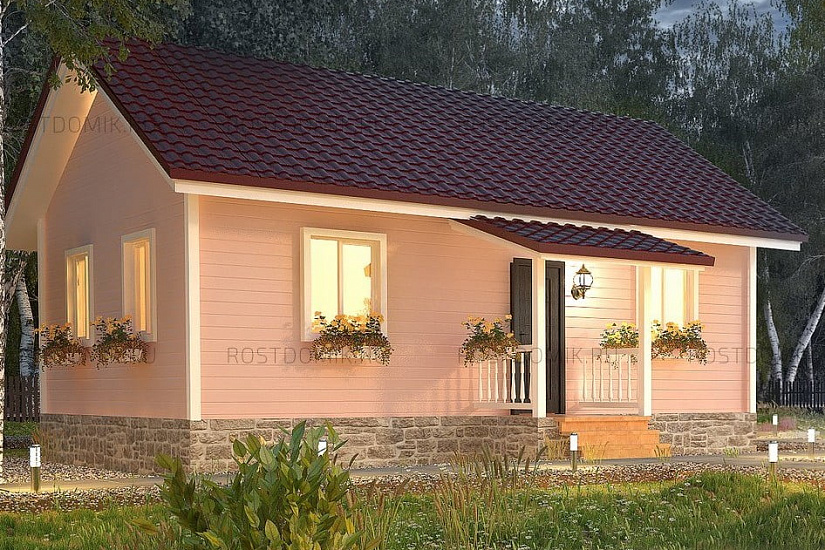 ДОМ ОДНОЭТАЖНЫЙ 6Х8
