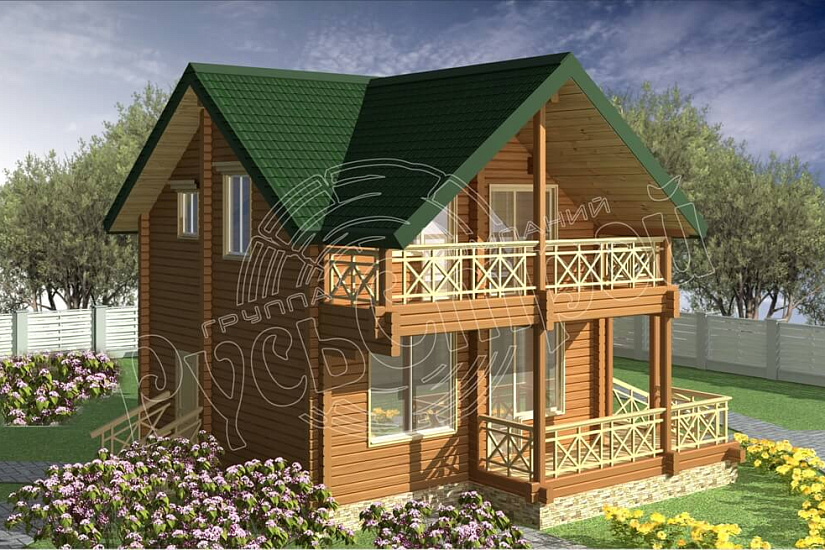 ПРОЕКТ Д-22 ДОМ ИЗ ПРОФИЛИРОВАННОГО БРУСА