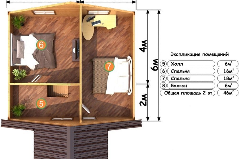 ДОМ ИЗ БРУСА ДБр-94в