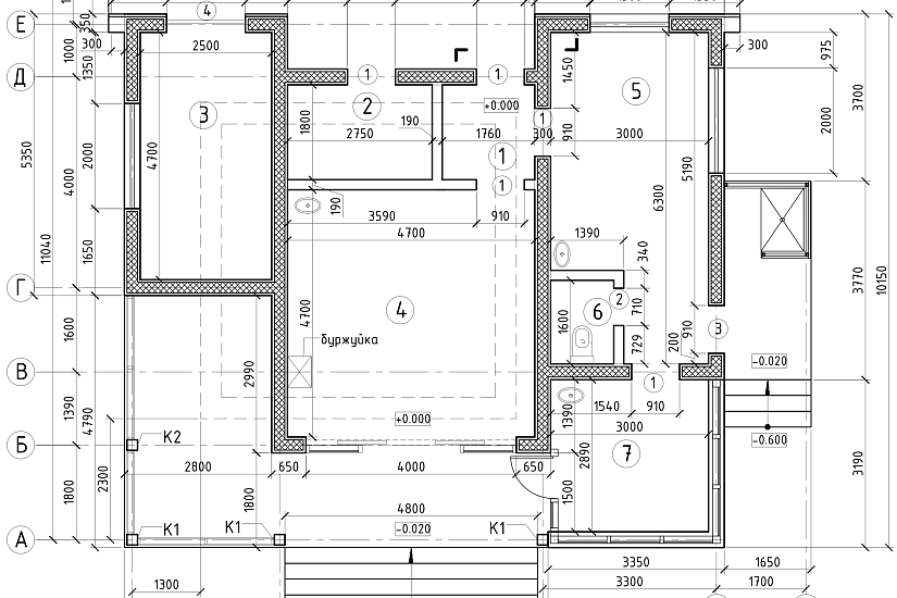 Летний домик-каркас200мм-12800х11040мм-АР Летний домик-каркас200мм-12800х11040мм-АР