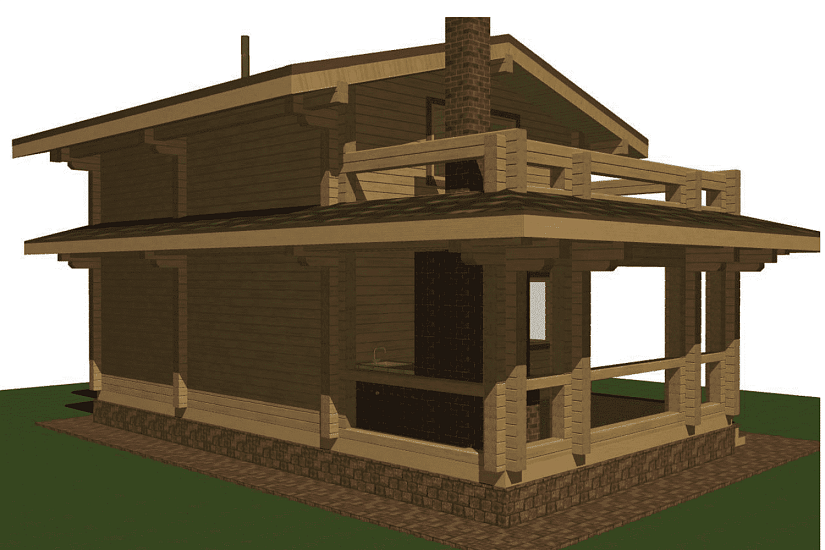 Дом-брус190х140-10190х5500мм-1,5эт-АР