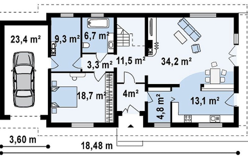 ДОМ ИЗ ГАЗОБЕТОНА ГД-172в