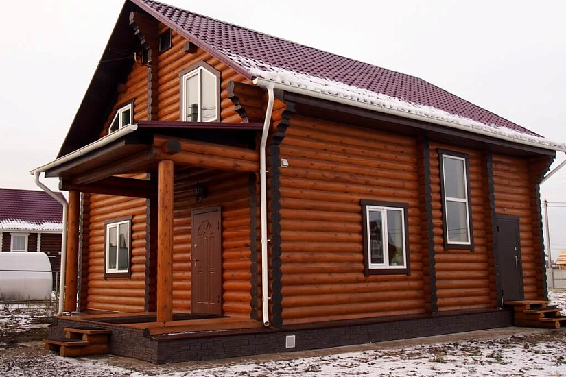 ПРОЕКТ Д-2 ДОМ ИЗ ОЦИЛИНДРОВАННОГО БРЕВНА