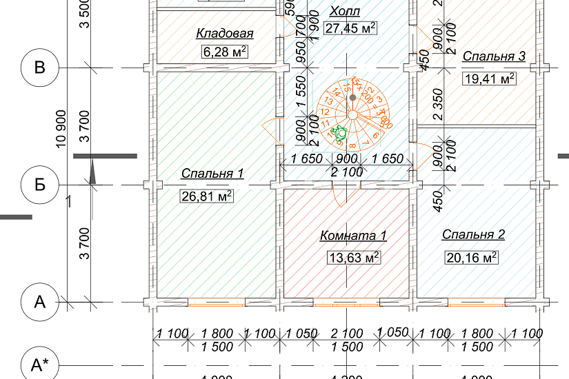 Дом-бревно250мм-1,5эт-12200х14900-АР