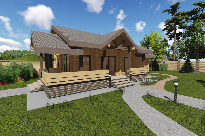 Баня из бруса №808 Баня из бруса №808