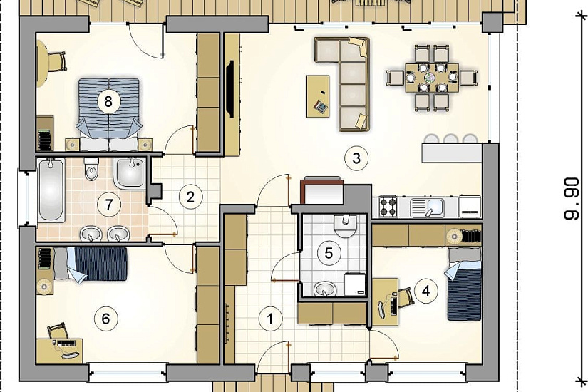 Проект дома из блоков Шумейка Проект дома из блоков Шумейка