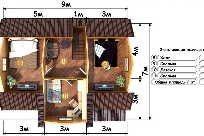 ДОМ ИЗ БРУСА ДБр-101а