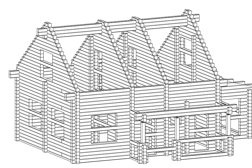 Баня 8х11- 1,5 эт -брус-КД Баня 8х11- 1,5 эт -брус-КД
