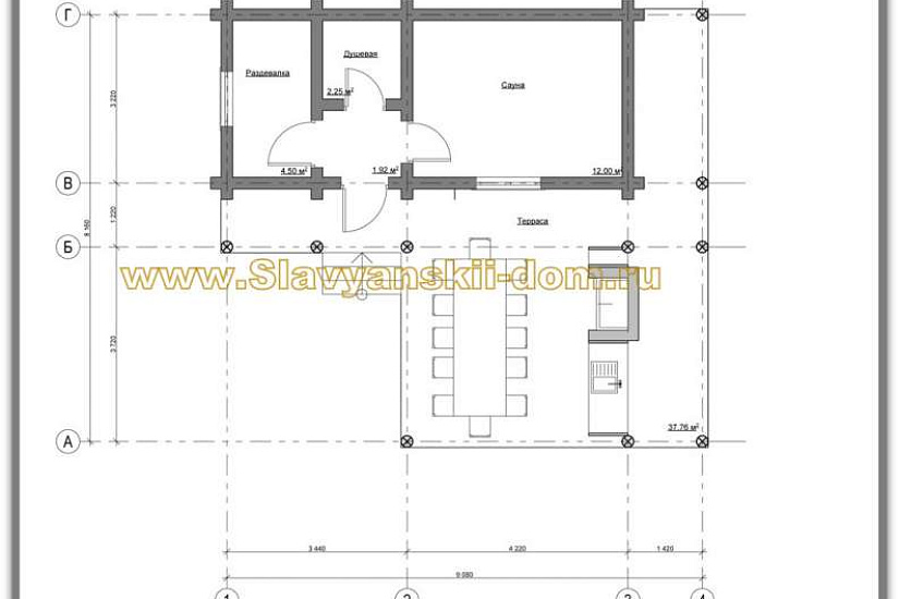 Проект "Б-06": деревянная баня из бруса