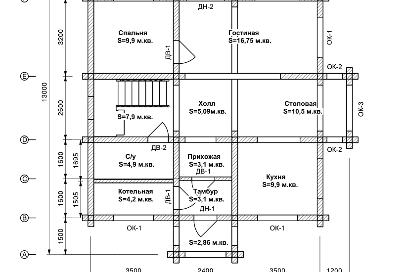 Дом 10,6х13-1,5эт- брус-РД