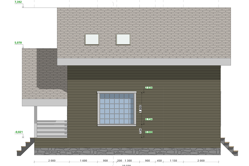 Дом-1эт-с-мансардой-каркас-300мм-10550х10500мм-КР Дом-1эт-с-мансардой-каркас-300мм-10550х10500мм-КР