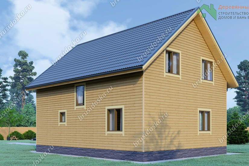 Дом из профилированного бруса 8х10 Дом из профилированного бруса 8х10
