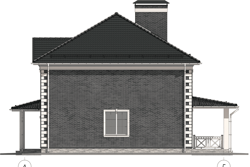 Дом-газосиликатные блоки 400 мм-11900х15300мм-2эт.-АР-РП
