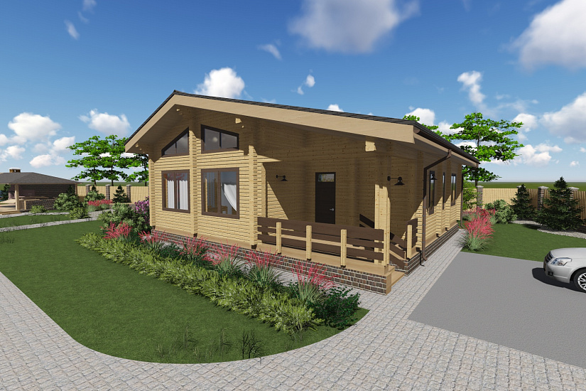 Проект дома из бруса №826