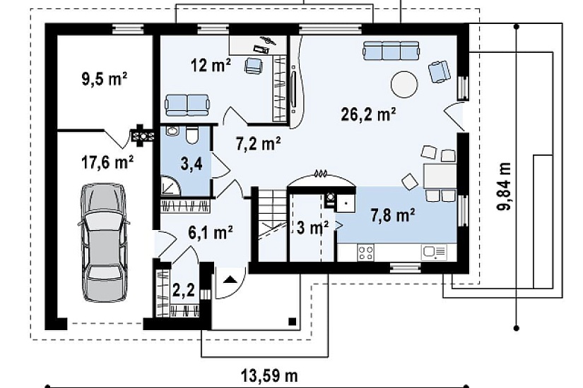ДОМ ИЗ ГАЗОБЕТОНА ГД-172а