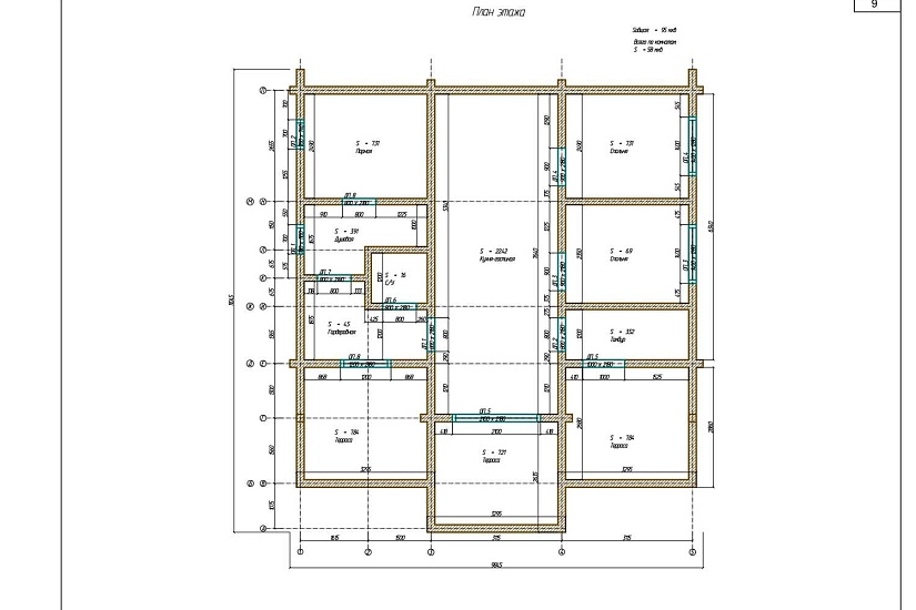 Дом из бруса180 мм-1эт