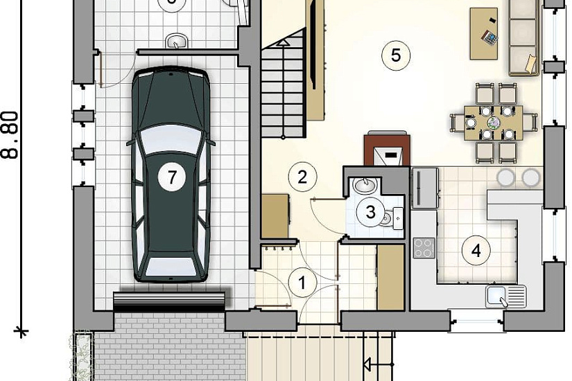 Проект дома из газобетона Ассамблея Проект дома из газобетона Ассамблея