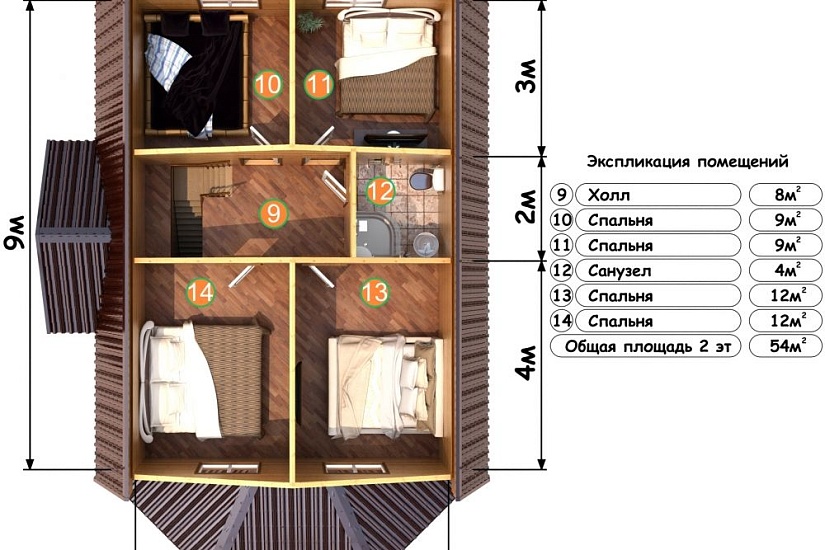 ДОМ ИЗ БРУСА ДБр-130а