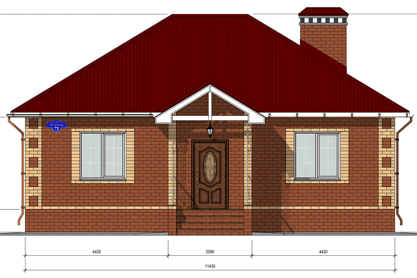 Дом-блочный-11690х11430мм-1эт.-АР-КР Дом-блочный-11690х11430мм-1эт.-АР-КР