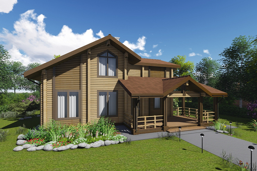 Проект дома из бруса №806