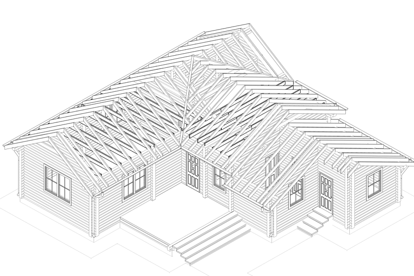Баня  11,7х15,1 -1эт-проф брус АР,КД