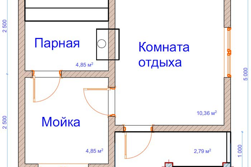 Баня из бруса №10