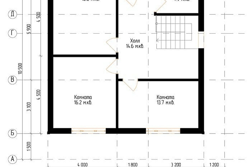 Жилой дом из бруса №7 9x9 м