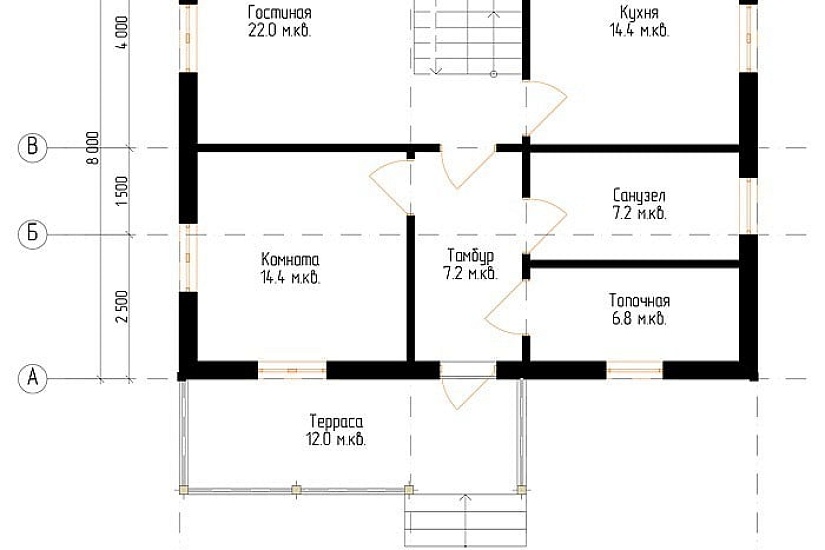 Жилой дом из бруса №5 10x10 м Жилой дом из бруса №5 10x10 м