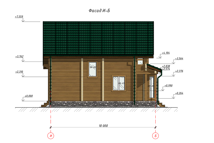 Дом-брус190х140мм-9000х10000мм-АР
