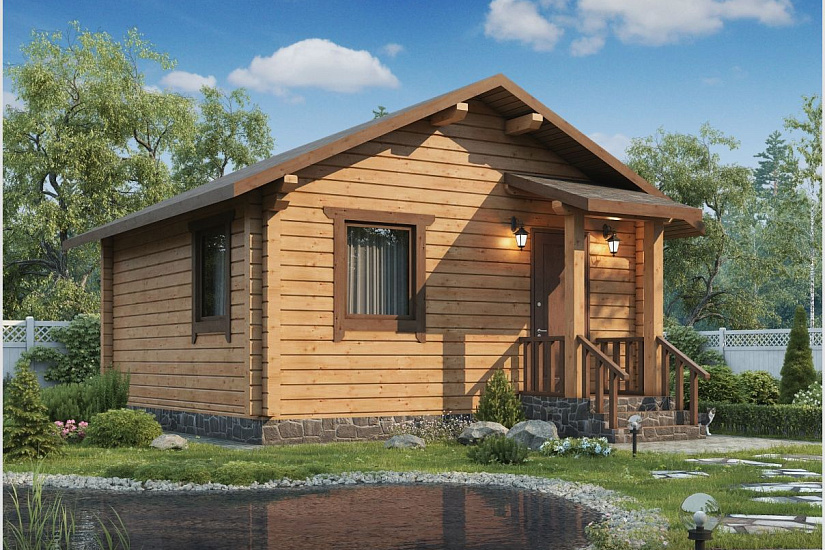 Проект бани из бруса №321 Проект бани из бруса №321