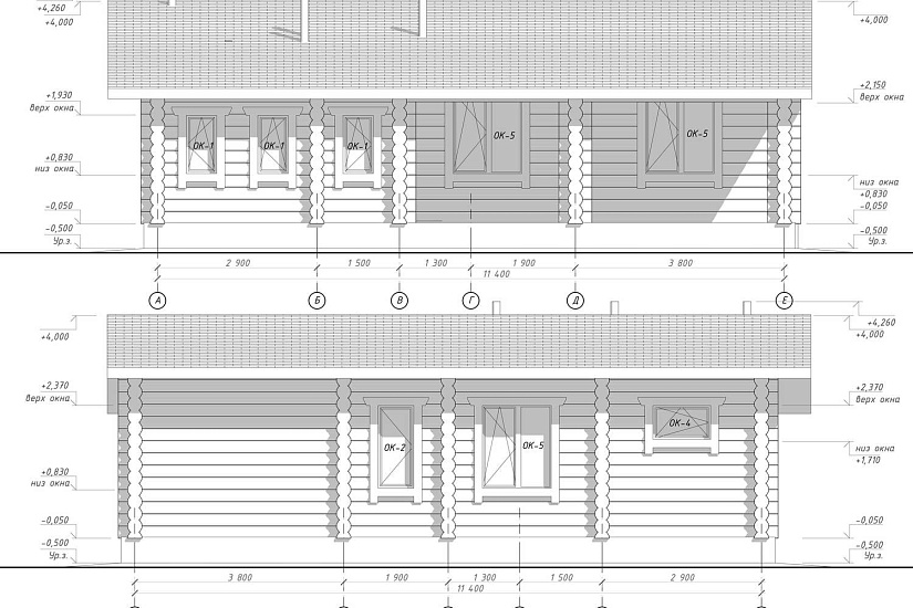 Баня-бревно260мм-11400х8100-1эт-АР