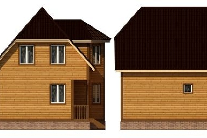 ДОМ ИЗ БРУСА ДБр-87