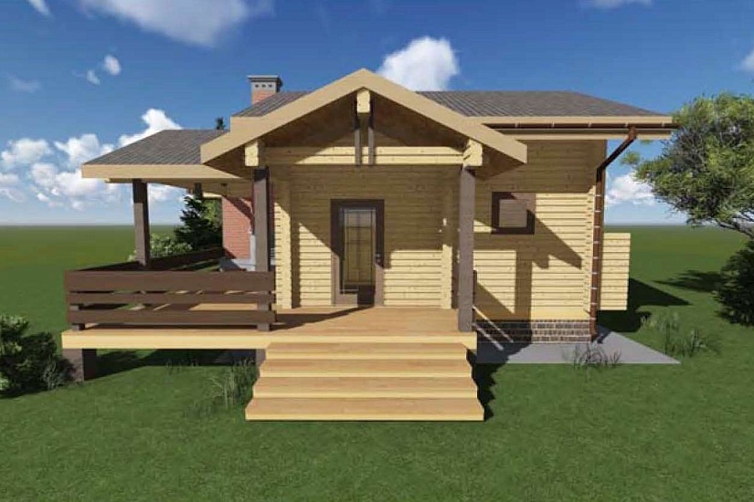 Баня из бруса №829 Баня из бруса №829