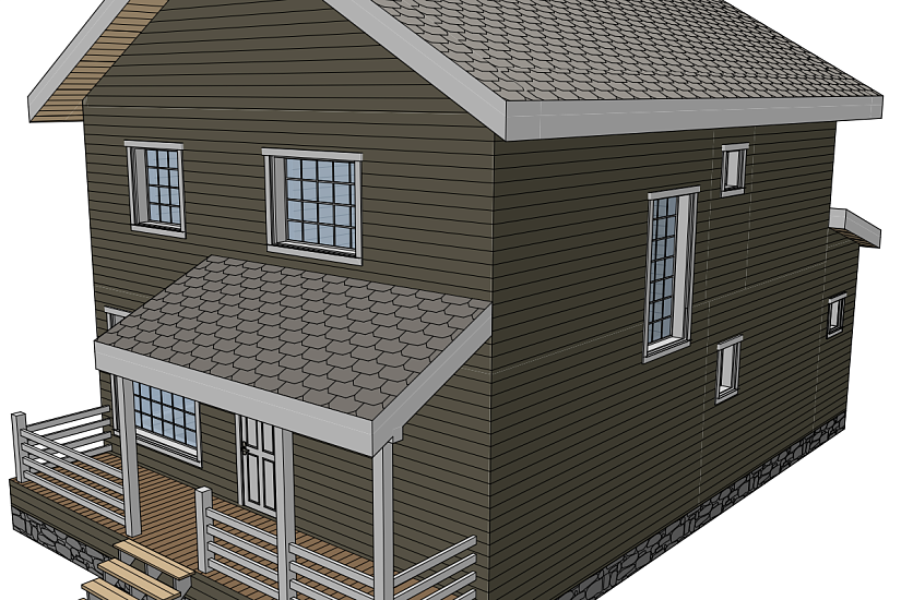 Жилой дом-каркас-8000х13520-2эт-АР-КР Жилой дом-каркас-8000х13520-2эт-АР-КР