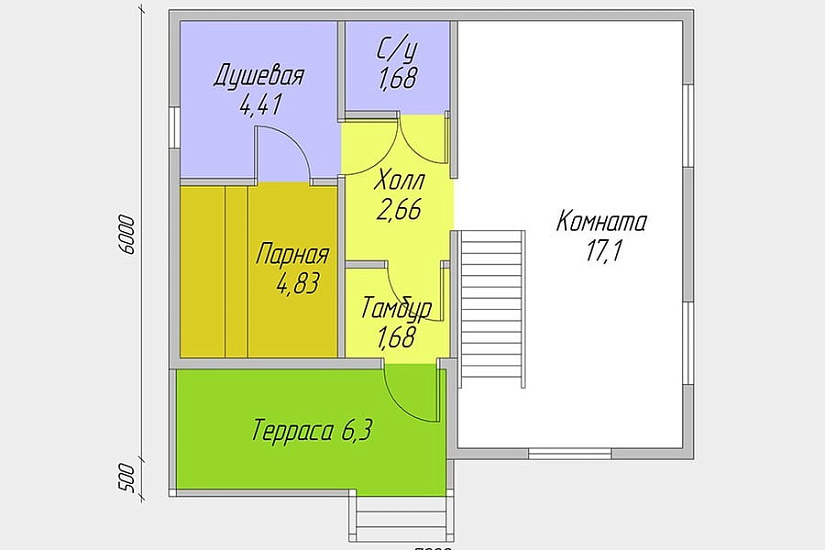 Баня Ладья БК-160 6.0х7.0 м Баня Ладья БК-160 6.0х7.0 м