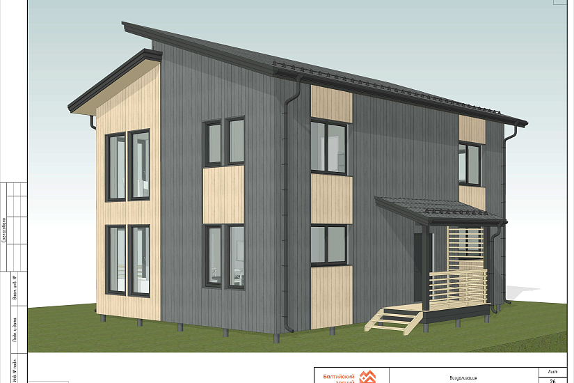 Дом-каркас200мм-10500х13000мм-2эт-АР