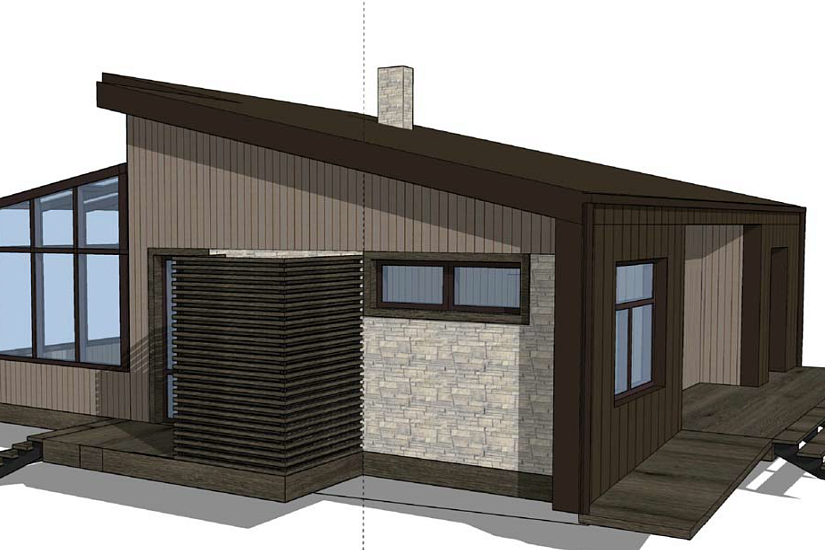 Летний домик-каркас200мм-12800х11040мм-АР Летний домик-каркас200мм-12800х11040мм-АР