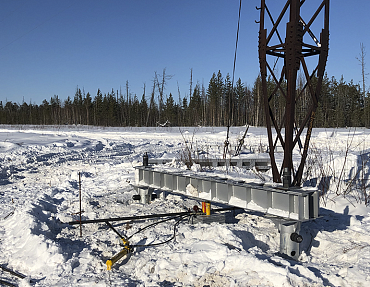 Испытания винтовых свай в составе фундамента под опоры ЛЭП