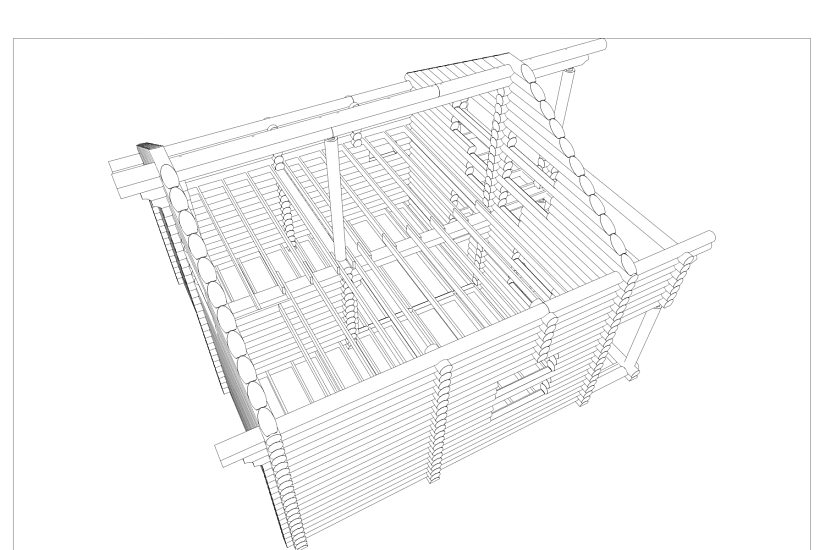 Дом-бревно240мм-8870х8500мм-1,5эт-КД