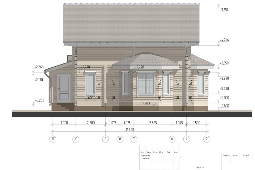 Индивидуальный жилой дом из профилированного бруса